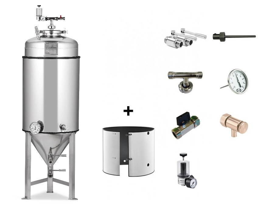 Set »Druckbehälter FD-2.5B ZKG 120 Liter mit Isoliermanschette«